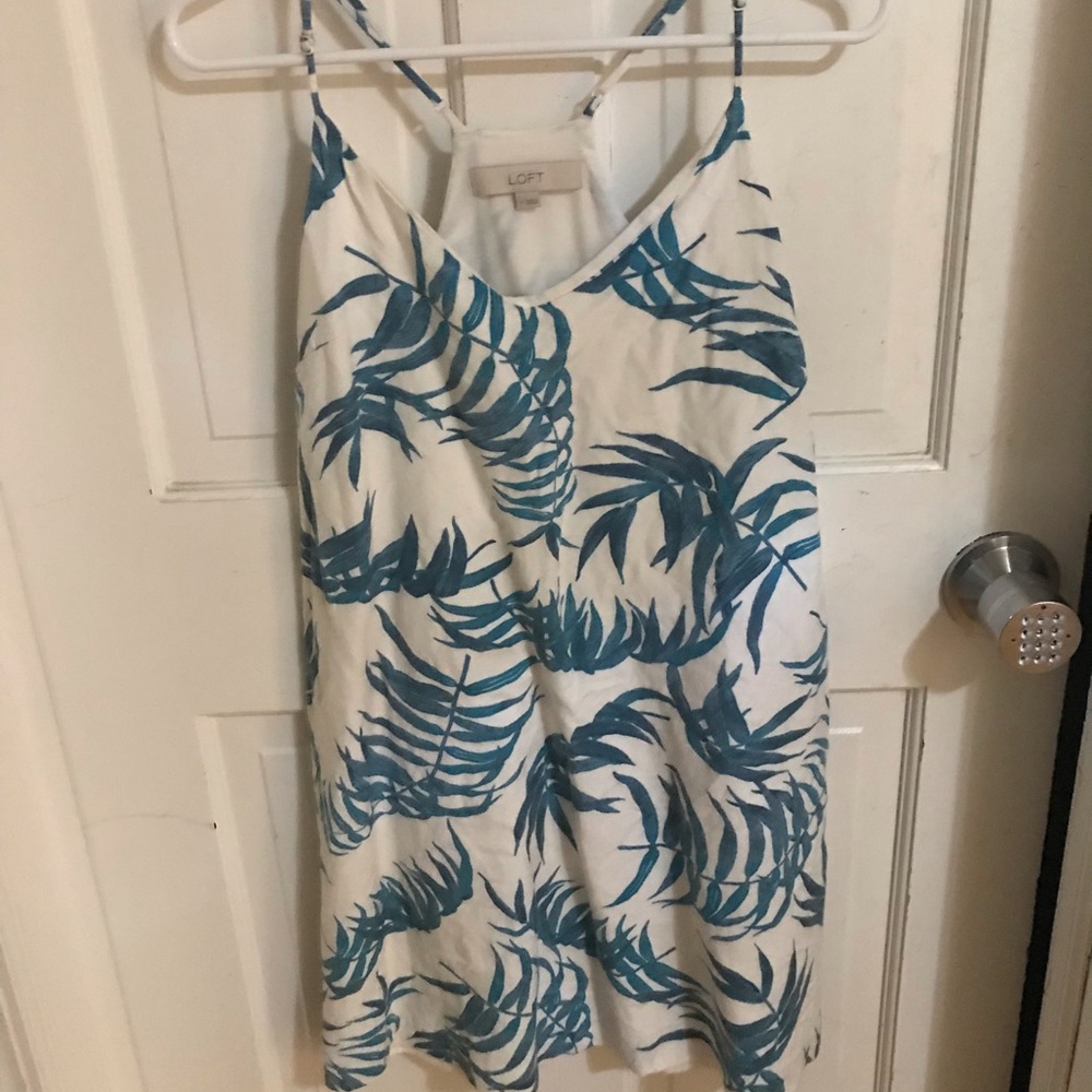 Loft palm leaf dress